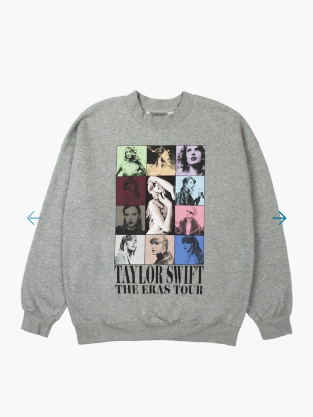 Taylor Swift The Eras Tour Grey Crewneck